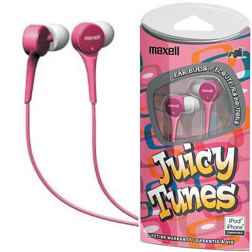Maxell écouteurs boutons Juicy Tunes - Rose - Simple Boutique