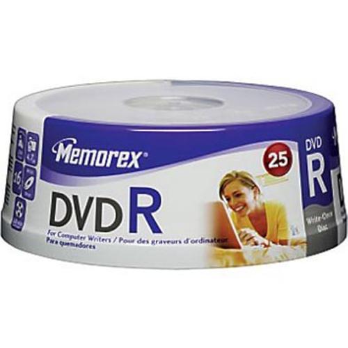Memorex DVD-R 25 disques 16X 4.7GB 120min spindle - Simple Boutique