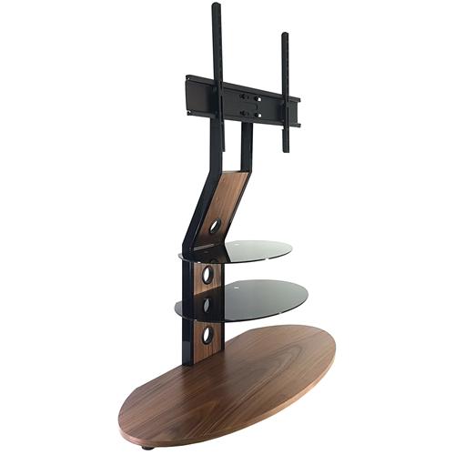 Meuble Pour Téléviseur Verre & Bois avec 3 Tablettes & Support Pivotant Pour TV 32" à 55" - Simple Boutique