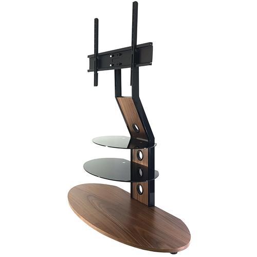Meuble Pour Téléviseur Verre & Bois avec 3 Tablettes & Support Pivotant Pour TV 32" à 55" - Simple Boutique