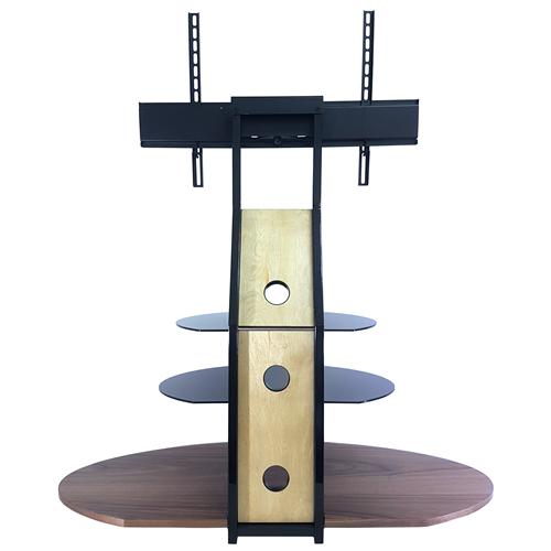 Meuble Pour Téléviseur Verre & Bois avec 3 Tablettes & Support Pivotant Pour TV 32" à 55" - Simple Boutique