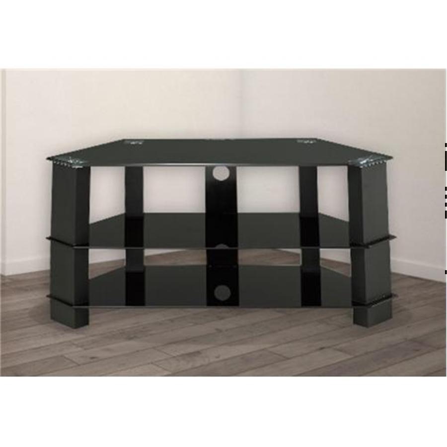 Meuble TV A 3 Tablettes En Verre Trempé - Simple Boutique