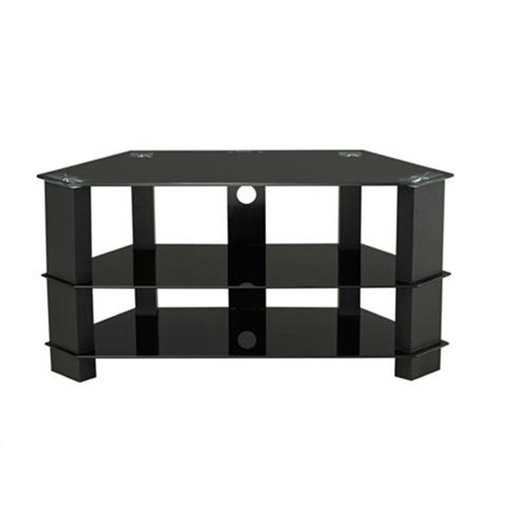 Meuble TV A 3 Tablettes En Verre Trempé - Simple Boutique