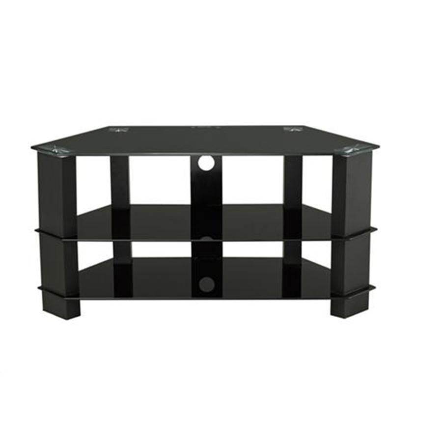 Meuble TV A 3 Tablettes En Verre Trempé - Simple Boutique