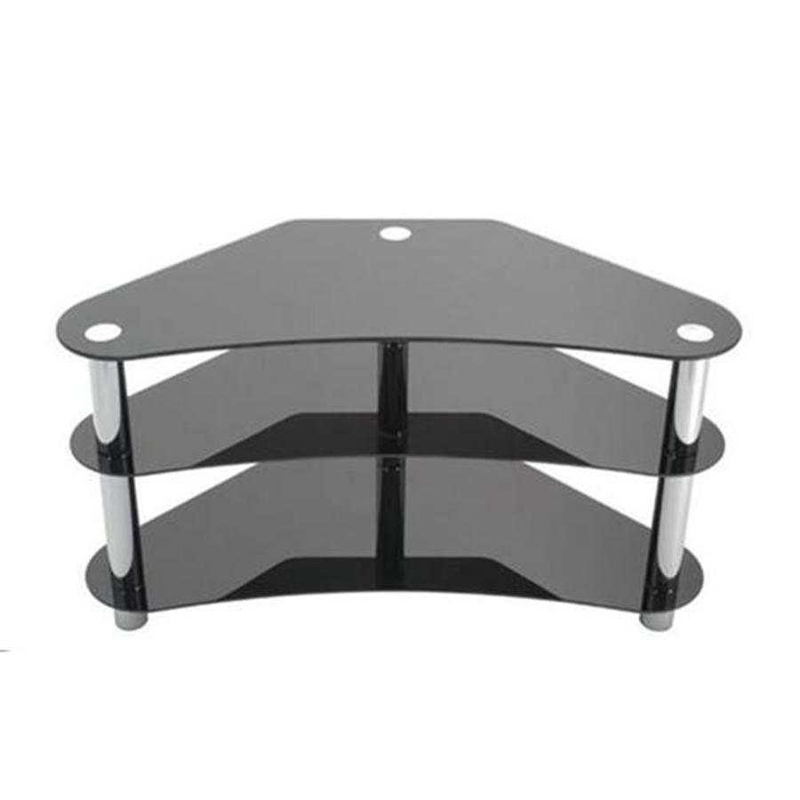 Meuble TV A 3 Tablettes En Verre Trempé - Simple Boutique