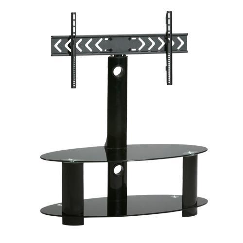 Meuble de Télé avec 2 tablettes de verre NOIR 32" à 50" - Simple Boutique