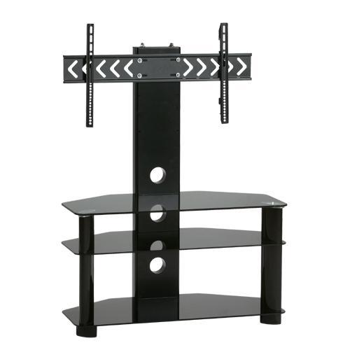 Meuble de Télé avec 3 tablettes de verre NOIR 32" à 50" - Simple Boutique