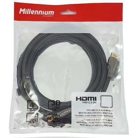 Millennium Câble HDMI Haute Vitesse PREMIUM 2.0 4Kx2k 60Hz 4096X2160 18Gbps 3 Mètres