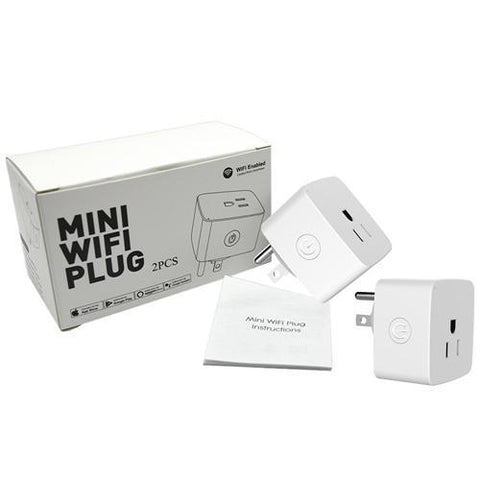 Mini Prises de Courrant Smart pour Google Home et Amazon Alexa Paquet de 2 Blanc