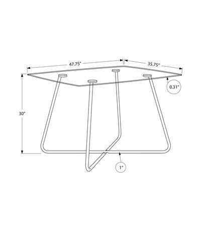 Monarch Specialties I 1069 Table A Manger, 48