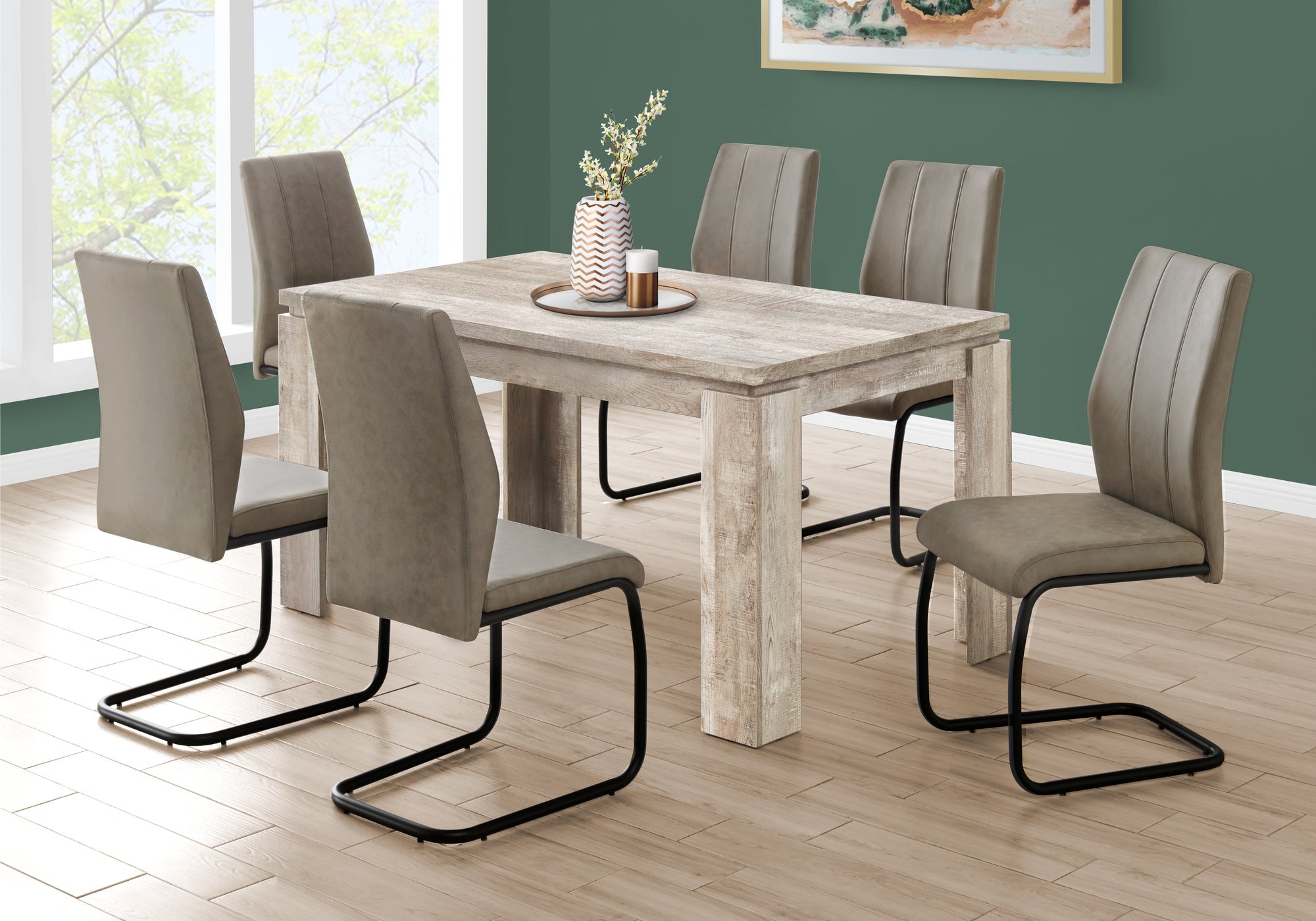 Monarch Specialties I 1088 Table A Manger, 60" Rectangulaire, Cuisine, Salle À Manger, Stratifié, Beige, Contemporain, Moderne - Simple Boutique