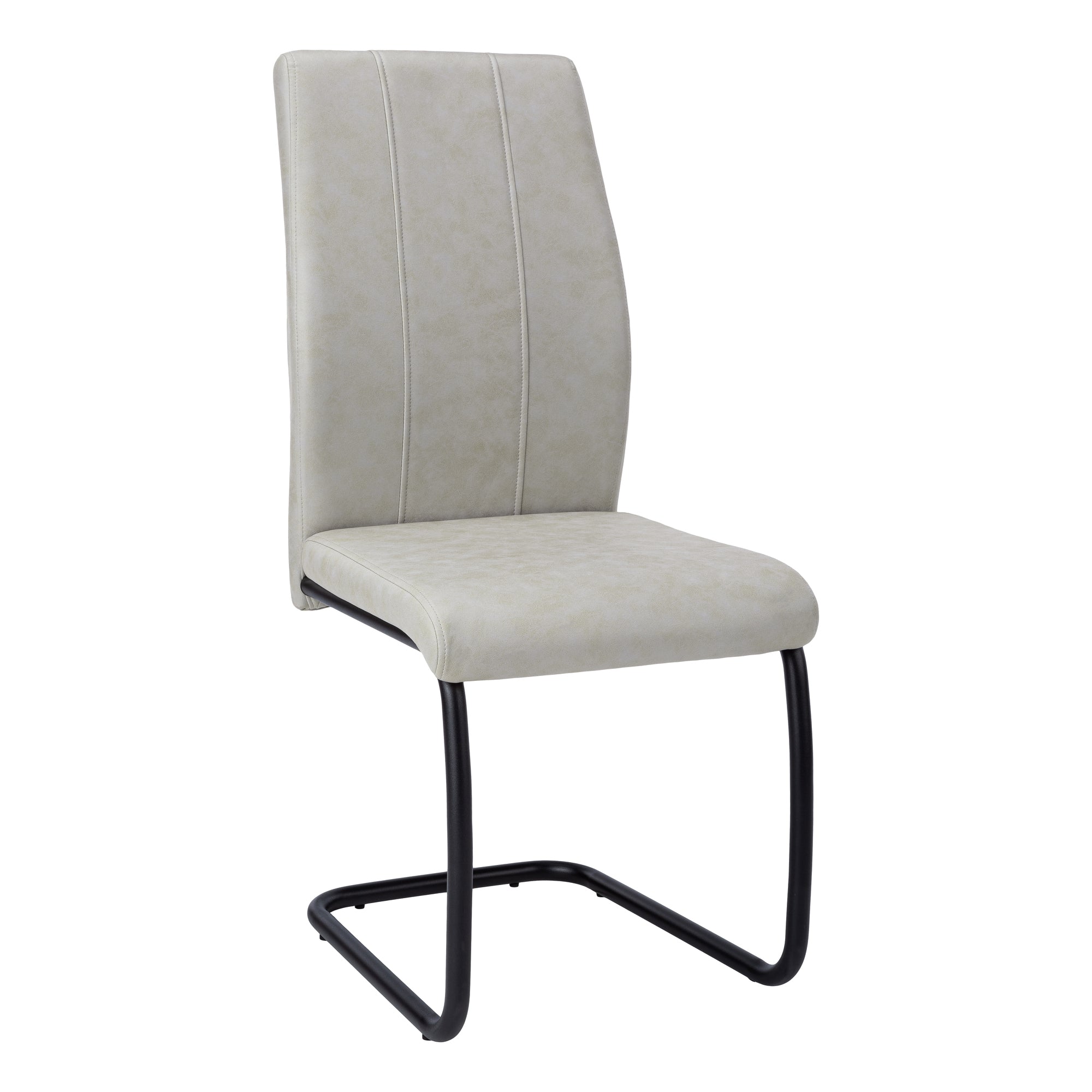 Monarch Specialties I 1113 Chaise, Lot De 2, Côté, Rembourré, Cuisine, Salle À Manger, En Tissu, Métal, Gris, Noir, Contemporain, Moderne - Simple Boutique