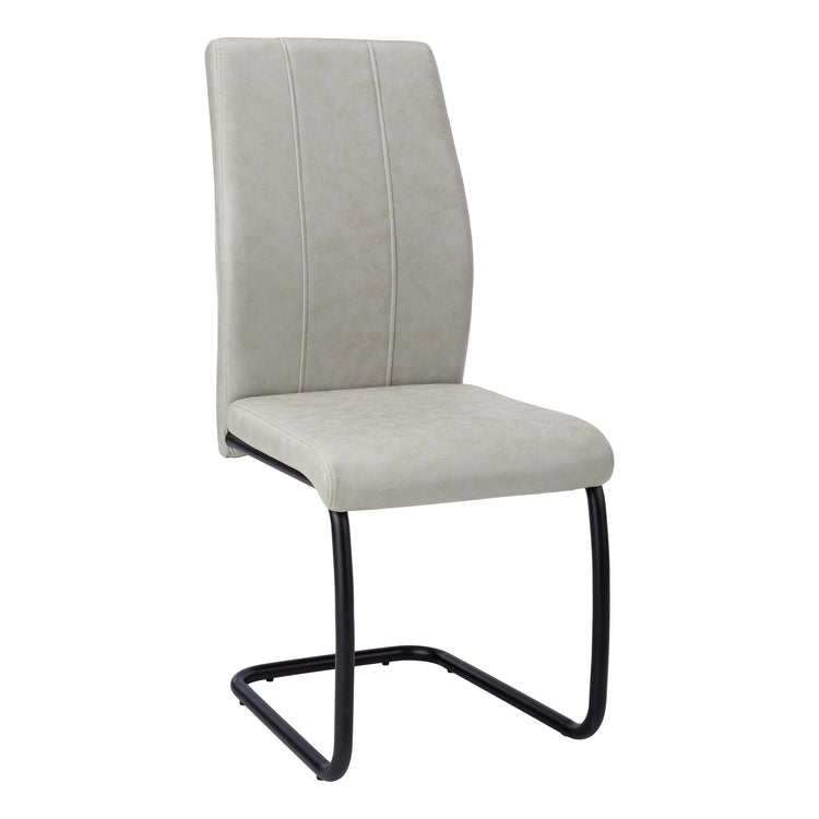 Monarch Specialties I 1113 Chaise, Lot De 2, Côté, Rembourré, Cuisine, Salle À Manger, En Tissu, Métal, Gris, Noir, Contemporain, Moderne - Simple Boutique
