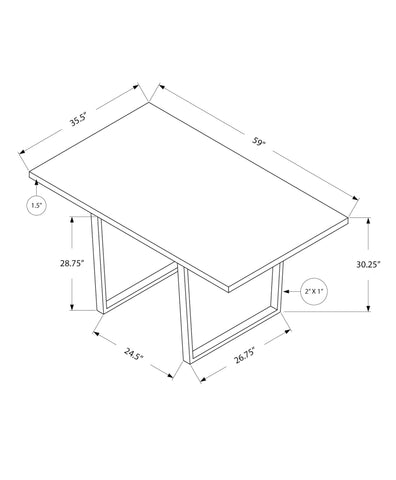 Monarch Specialties I 1120 Table A Manger, 60