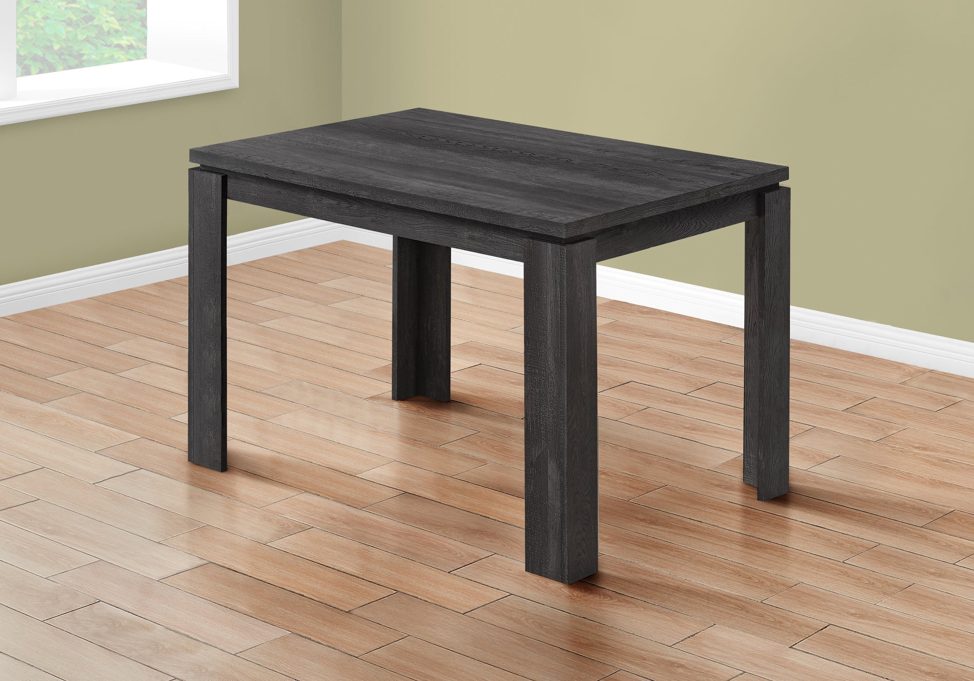 Monarch Specialties I 1166 Table A Manger, 48" Rectangulaire, Petit, Cuisine, Salle À Manger, Stratifié, Noir, Contemporain, Moderne - Simple Boutique