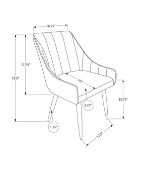 Monarch Specialties I 1185 Chaise, Lot De 2, Côté, Rembourré, Cuisine, Salle À Manger, Pu D'aspect Cuir, Métal, Noir, Chrome, Contemporain, Moderne - Simple Boutique