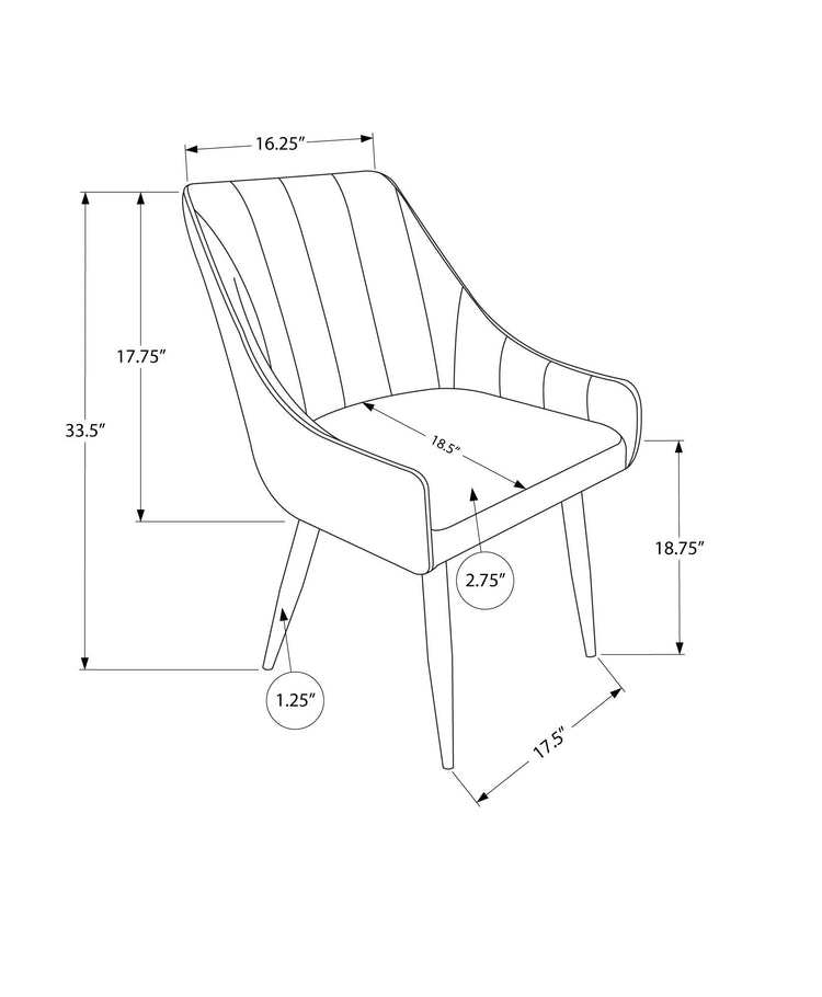 Monarch Specialties I 1185 Chaise, Lot De 2, Côté, Rembourré, Cuisine, Salle À Manger, Pu D'aspect Cuir, Métal, Noir, Chrome, Contemporain, Moderne - Simple Boutique