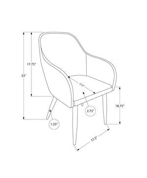 Monarch Specialties I 1191 Chaise, Lot De 2, Côté, Rembourré, Cuisine, Salle À Manger, Pu D'aspect Cuir, Métal, Noir, Chrome, Contemporain, Moderne - Simple Boutique