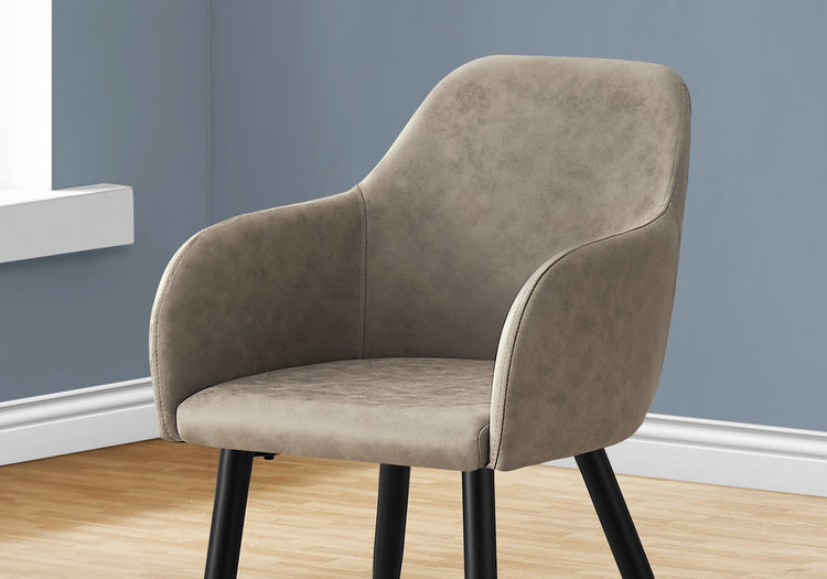 Monarch Specialties I 1194 Chaise, Lot De 2, Côté, Rembourré, Cuisine, Salle À Manger, En Tissu, Métal, Beige, Noir, Contemporain, Moderne - Simple Boutique