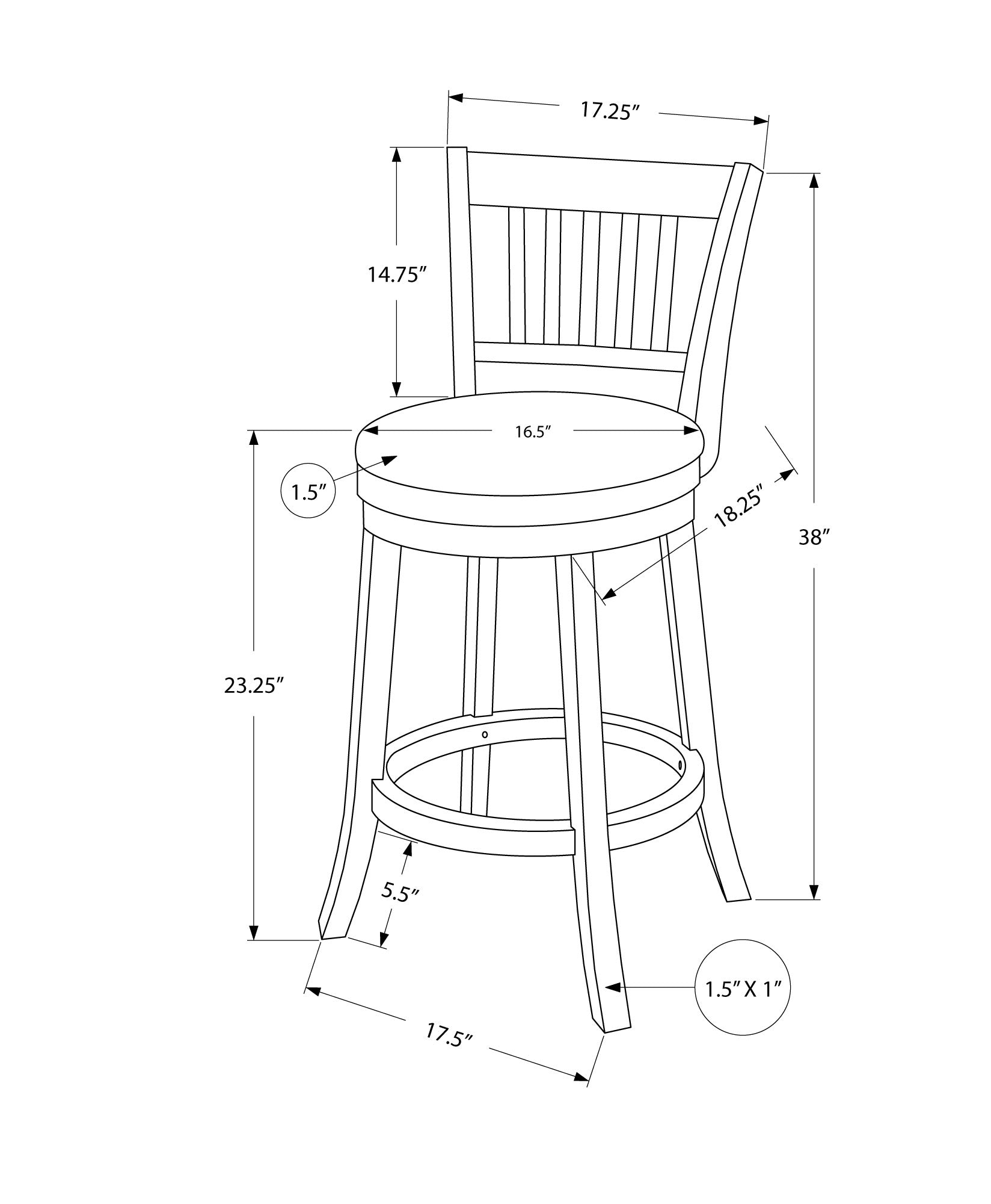 Monarch Specialties I 1239 Tabouret De Bar, Lot De 2, Pivotant, Hauteur Du Comptoir, Cuisine, Bois, Pu D'aspect Cuir, Blanc, Gris, Transitionnel - Simple Boutique