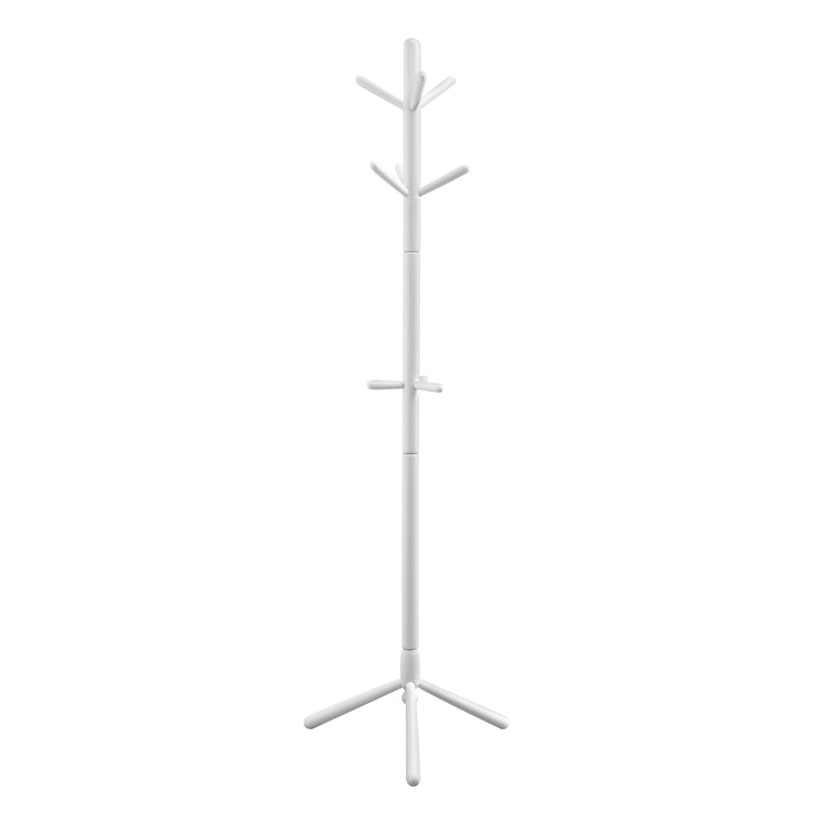 Monarch Specialties I 2002 Patère, Portemanteau, Sur Pied, 9 Crochets, Entrée, 69"h, Chambre À Coucher, Bois, Blanc, Contemporain, Moderne - Simple Boutique