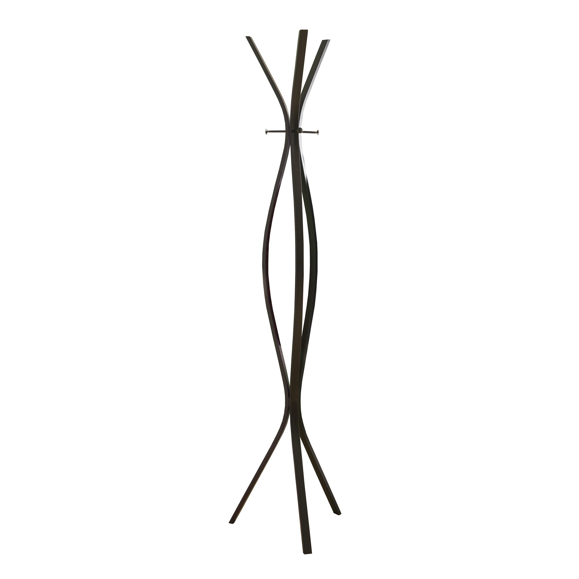 Monarch Specialties I 2016 Patère, Portemanteau, Sur Pied, 3 Crochets, Entrée, 72"h, Chambre À Coucher, Métal, Brun, Contemporain, Moderne - Simple Boutique