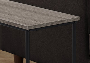 Monarch Specialties I 2075 Table D'appoint, Côté, Bout, Étroit, Petit, 2 Niveaux, Salon, Chambre À Coucher, Métal, Stratifié, Brun, Noir, Contemporain, Moderne - Simple Boutique