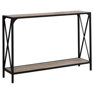 Monarch Specialties I 2125 Table D'appoint, Console, Entrée, Étroit, Sofa, Salon, Chambre À Coucher, Métal, Stratifié, Brun, Noir, Contemporain, Moderne - Simple Boutique