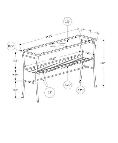 Monarch Specialties I 2127 Table D'appoint 42