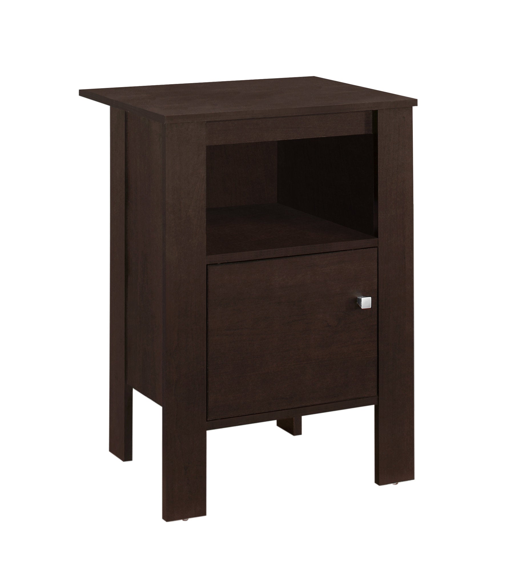 Monarch Specialties I 2135 Table D'appoint, Côté, Bout, Table De Nuit, Lampe, Rangement, Salon, Chambre À Coucher, Stratifié, Brun, Transitionnel - Simple Boutique