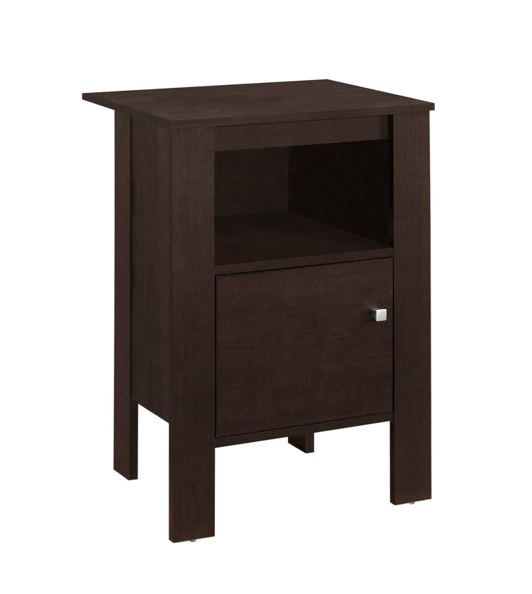 Monarch Specialties I 2135 Table D'appoint, Côté, Bout, Table De Nuit, Lampe, Rangement, Salon, Chambre À Coucher, Stratifié, Brun, Transitionnel - Simple Boutique