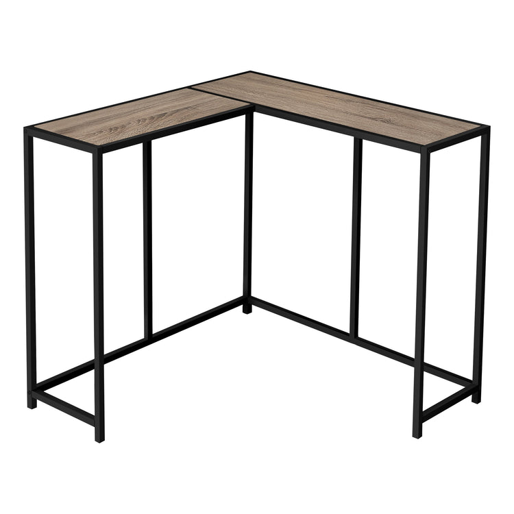 Monarch Specialties I 2155 Table D'appoint, Console, Entrée, Étroit, Coin, Salon, Chambre À Coucher, Métal, Stratifié, Brun, Noir, Contemporain, Moderne - Simple Boutique