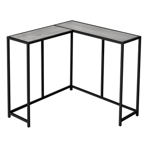 Monarch Specialties I 2156 Table D'appoint, Console, Entrée, Étroit, Coin, Salon, Chambre À Coucher, Métal, Stratifié, Gris, Noir, Contemporain, Moderne - Simple Boutique