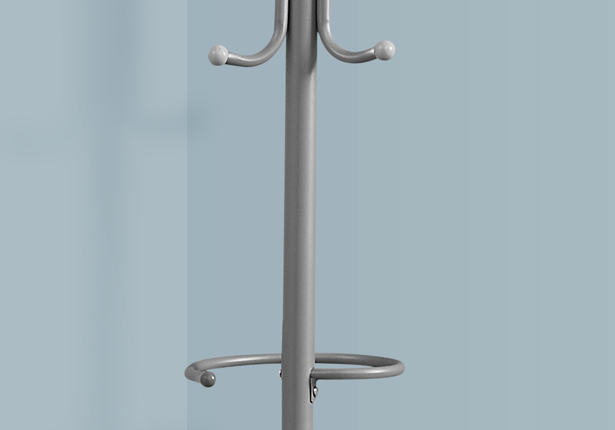 Monarch Specialties I 2163 Patère, Portemanteau, Sur Pied, Barre De Suspension, 6 Crochets, Entrée, 68"h, Chambre À Coucher, Métal, Gris, Contemporain, Moderne - Simple Boutique