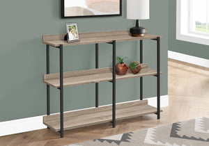 Monarch Specialties I 2218 Table D'appoint, Console, Entrée, Étroit, Sofa, Salon, Chambre À Coucher, Métal, Stratifié, Brun, Noir, Contemporain, Moderne - Simple Boutique