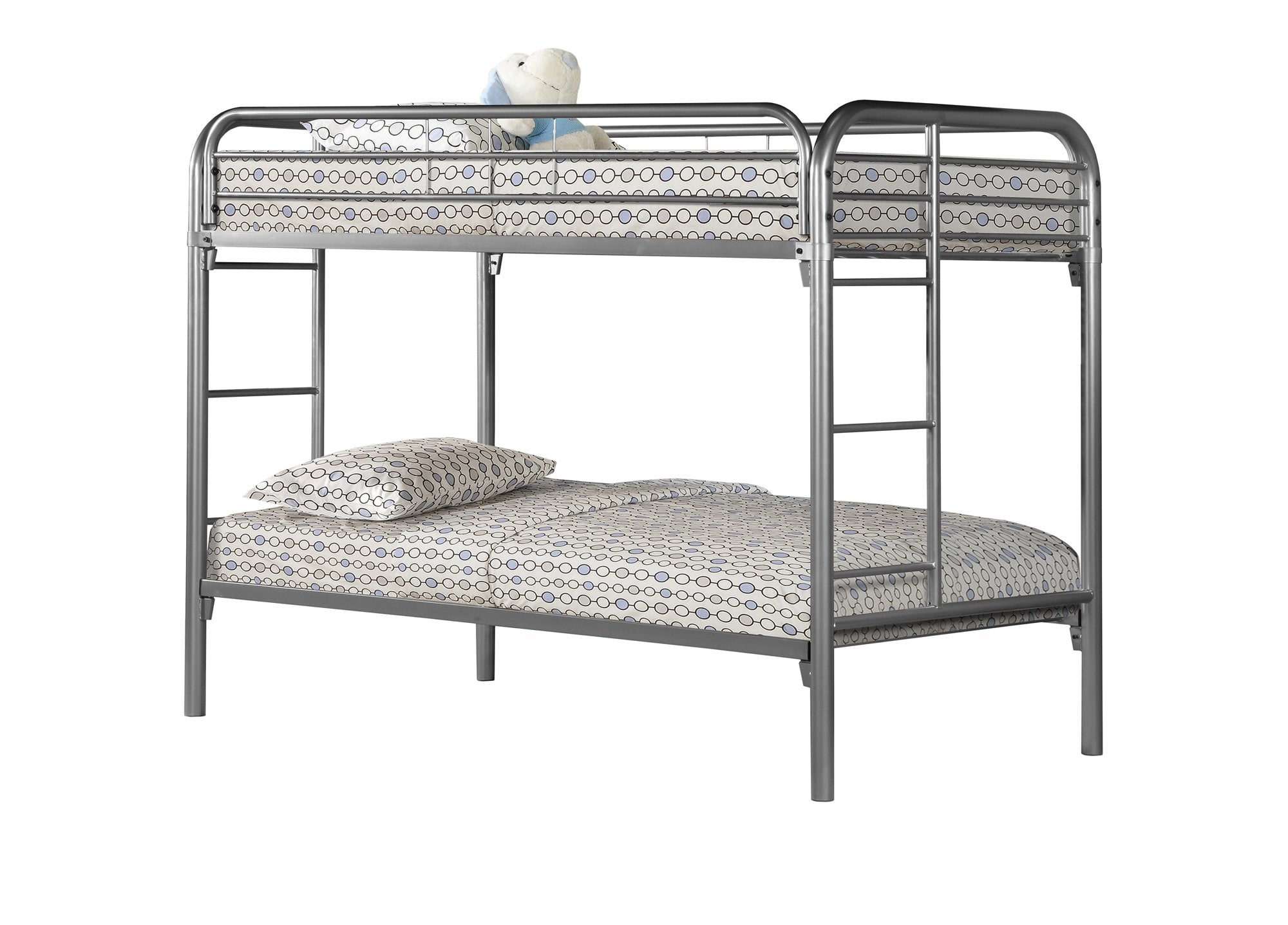 Monarch Specialties I 2230S Lit Superpose Simple Métal Argente - Simple Boutique