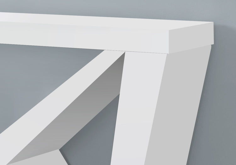 Monarch Specialties I 2429 Table D'appoint, Console, Entrée, Étroit, Sofa, Salon, Chambre À Coucher, Stratifié, Blanc, Contemporain, Moderne - Simple Boutique