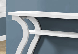 Monarch Specialties I 2438 Table D'appoint, Console, Entrée, Étroit, Sofa, Salon, Chambre À Coucher, Stratifié, Blanc, Contemporain, Moderne - Simple Boutique