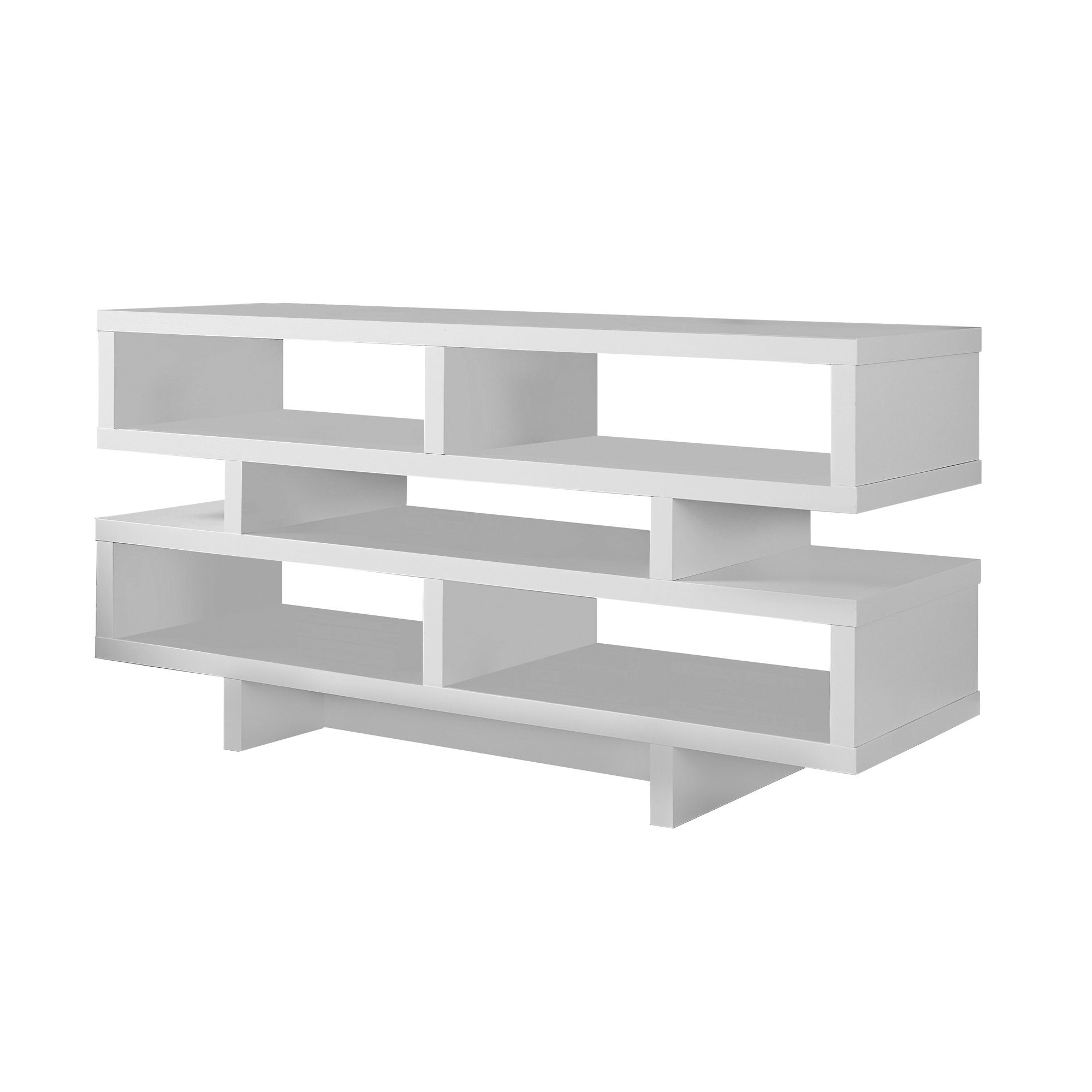 Monarch Specialties I 2461 Meuble Tv 48"L Blanc - Simple Boutique