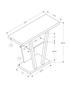 Monarch Specialties I 2560 Table D'appoint, Console, Entrée, Étroit, Sofa, Salon, Chambre À Coucher, Stratifié, Blanc, Contemporain, Moderne - Simple Boutique