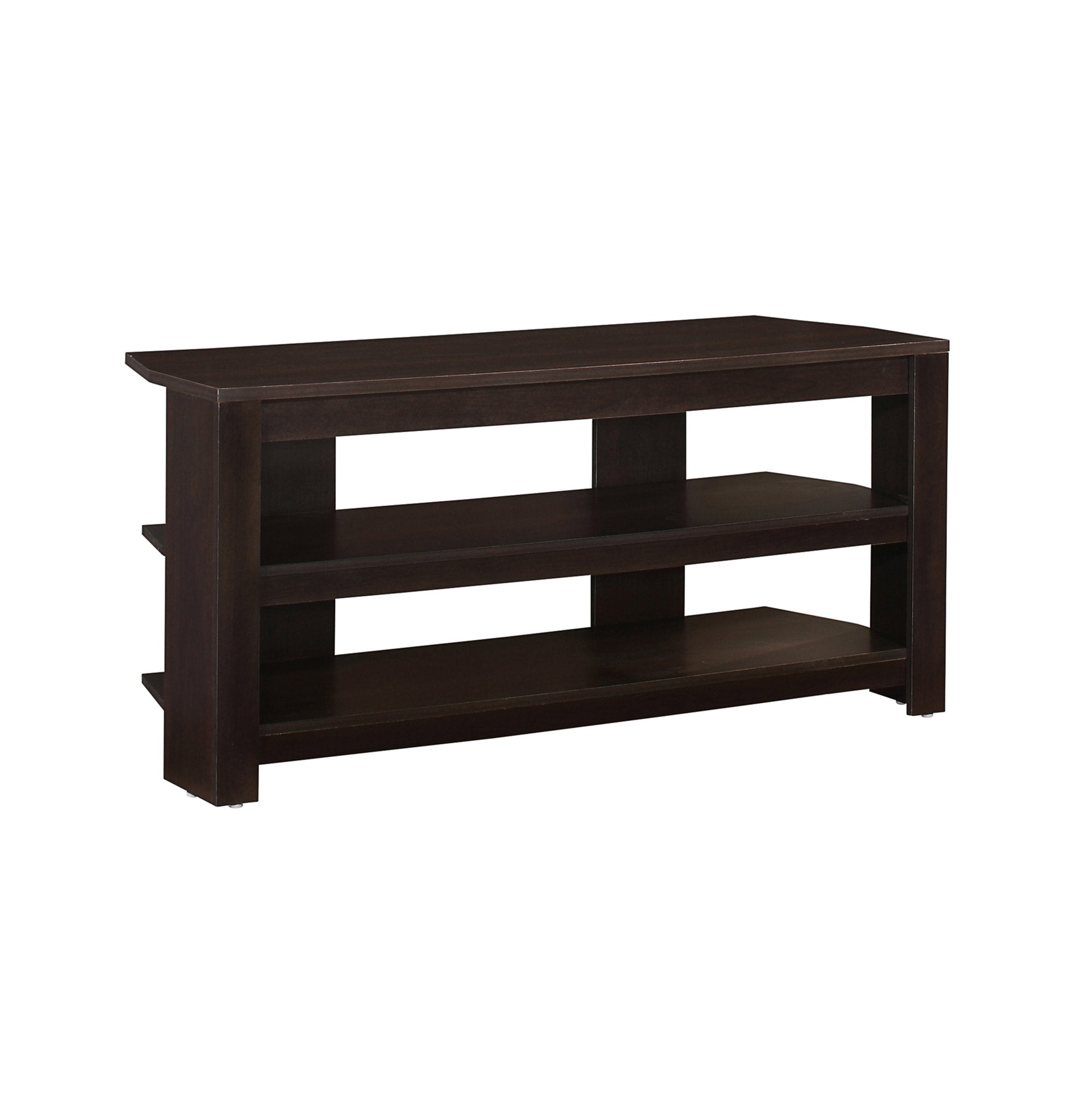 Monarch Specialties I 2568 Meuble Tv, 42 Pouces, Console, Centre De Divertissement Média, Étagères De Rangement, Salon, Chambre À Coucher, Stratifié, Brun, Contemporain, Moderne - Simple Boutique