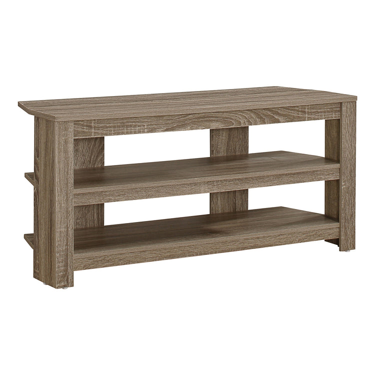 Monarch Specialties I 2569 Meuble Tv, 42 Pouces, Console, Centre De Divertissement Média, Étagères De Rangement, Salon, Chambre À Coucher, Stratifié, Brun, Contemporain, Moderne - Simple Boutique