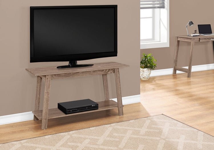 Monarch Specialties I 2736 Meuble Tv, 42 Pouces, Console, Centre De Divertissement Média, Étagères De Rangement, Salon, Chambre À Coucher, Stratifié, Brun, Contemporain, Moderne - Simple Boutique