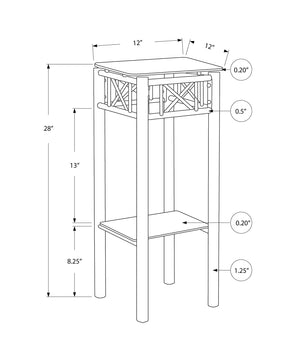 Monarch Specialties I 3078 Table D'appoint, Côté, Bout, Support Pour Plantes, Carré, Salon, Chambre À Coucher, Métal, Verre Trempé, Noir, Transitionnel - Simple Boutique