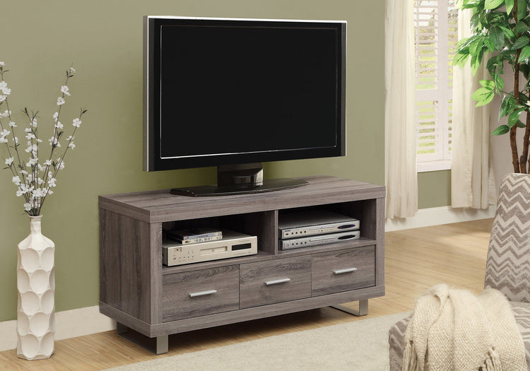Monarch Specialties I 3250 Meuble Tv, 48 Pouces, Console, Centre De Divertissement Média, Unite De Rangement, Salon, Chambre À Coucher, Stratifié, Brun, Contemporain, Moderne - Simple Boutique
