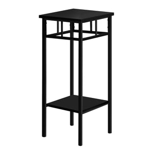 Monarch Specialties I 3278 Table D'appoint, Côté, Bout, Support Pour Plantes, Carré, Salon, Chambre À Coucher, Métal, Stratifié, Noir, Contemporain, Moderne - Simple Boutique