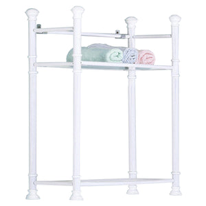 Monarch Specialties I 3425 Accessoire De Salle De Bain, Tablettes, Rangement, Métal, Verre Trempé, Blanc, Contemporain, Moderne - Simple Boutique