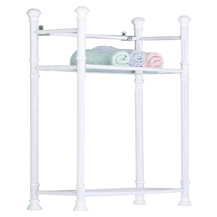 Monarch Specialties I 3425 Accessoire De Salle De Bain, Tablettes, Rangement, Métal, Verre Trempé, Blanc, Contemporain, Moderne - Simple Boutique