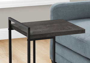 Monarch Specialties I 3633 Table D'appoint, En Forme De C, Bout, Côté, Collation, Salon, Chambre À Coucher, Métal, Stratifié, Noir, Contemporain, Moderne - Simple Boutique