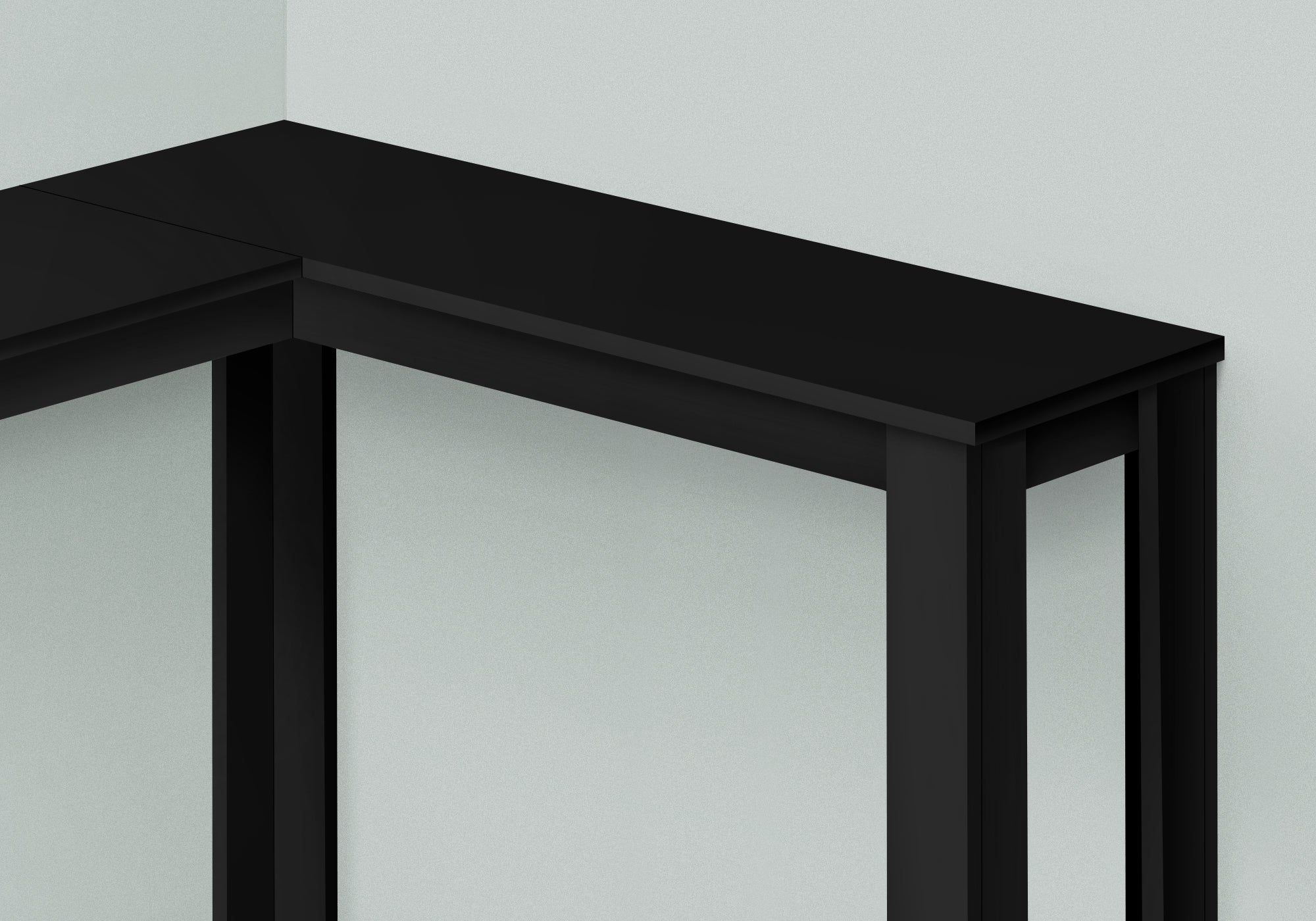 Monarch Specialties I 3657 Table D'appoint, Console, Entrée, Étroit, Coin, Salon, Chambre À Coucher, Stratifié, Noir, Transitionnel - Simple Boutique